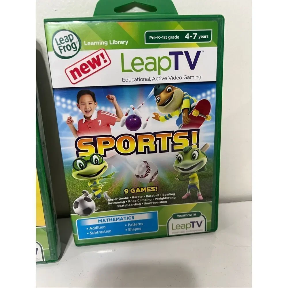 Leap Frog Leap TV Video Games Kids Educational Sports, Disney Pixar Pals, Bubble